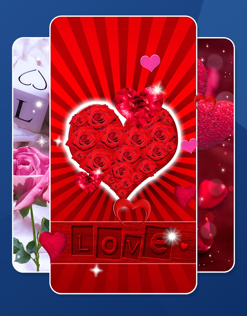 Romantic Hearts Wallpaper